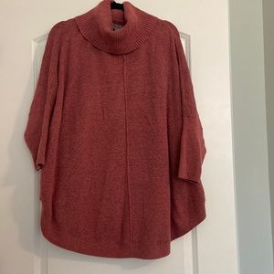Loft Plus turtleneck poncho sweater